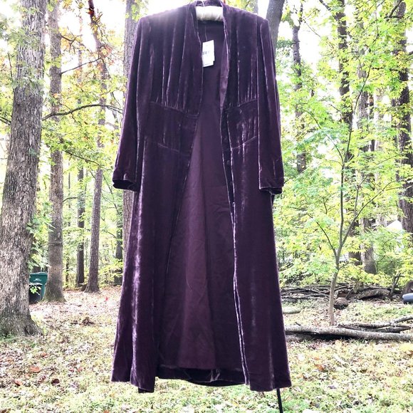 J Jill Silk Velvet Duster Empire XS - Picture 1 of 13